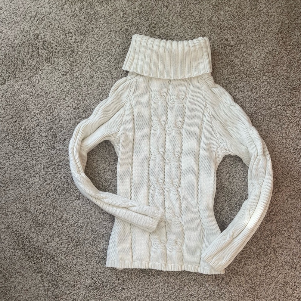 White cowl neck Sweater